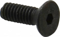 Unbrako - #8-32 UNC Hex Socket Drive, 82° Flat Screw - Alloy Steel, Black Oxide Finish, 1/2" OAL - Makers Industrial Supply