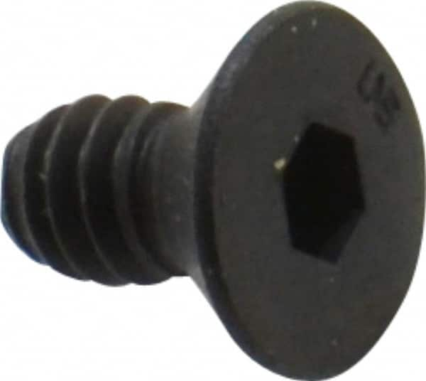 Unbrako - #10-24 UNC Hex Socket Drive, 82° Flat Screw - Alloy Steel, Black Oxide Finish, 3/8" OAL - Makers Industrial Supply