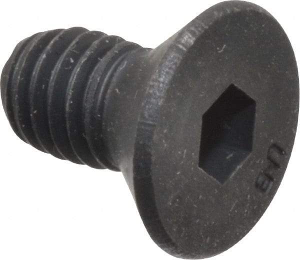 Unbrako - #10-32 UNF Hex Socket Drive, 82° Flat Screw - Alloy Steel, Black Oxide Finish, 3/8" OAL - Makers Industrial Supply