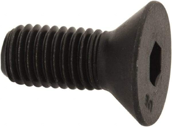 Unbrako - 1/4-28 UNF Hex Socket Drive, 82° Flat Screw - Alloy Steel, Black Oxide Finish, 5/8" OAL - Makers Industrial Supply