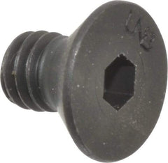 Unbrako - 5/16-18 UNC Hex Socket Drive, 82° Flat Screw - Alloy Steel, Black Oxide Finish, 1/2" OAL - Makers Industrial Supply