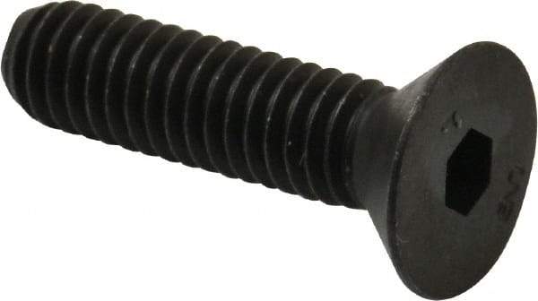 Unbrako - 5/16-18 UNC Hex Socket Drive, 82° Flat Screw - Alloy Steel, Black Oxide Finish, 1-1/4" OAL - Makers Industrial Supply