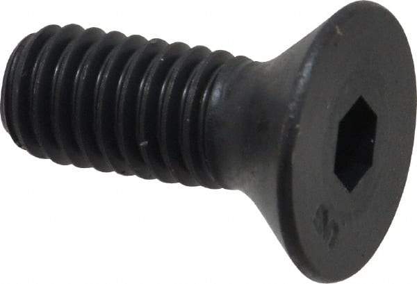 Unbrako - 3/8-16 UNC Hex Socket Drive, 82° Flat Screw - Alloy Steel, Black Oxide Finish, 1" OAL - Makers Industrial Supply