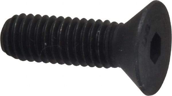 Unbrako - 3/8-16 UNC Hex Socket Drive, 82° Flat Screw - Alloy Steel, Black Oxide Finish, 1-1/4" OAL - Makers Industrial Supply