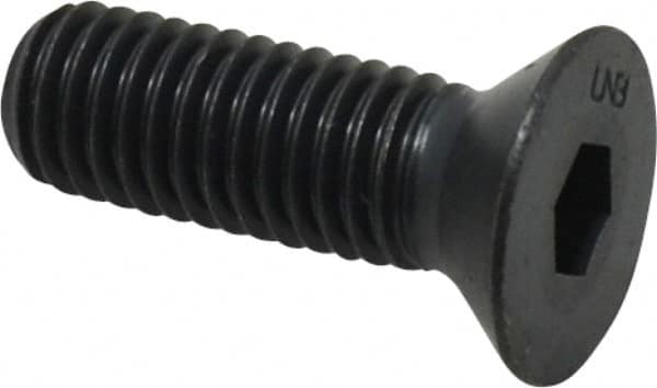 Unbrako - 1/2-13 UNC Hex Socket Drive, 82° Flat Screw - Alloy Steel, Black Oxide Finish, 1-1/2" OAL - Makers Industrial Supply