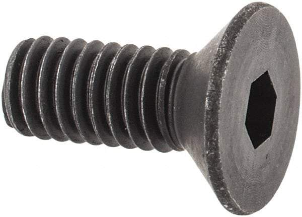 Unbrako - M4x0.70 Metric Coarse Hex Socket Drive, 90 to 92° Flat Screw - Grade 12.9 Alloy Steel, Black Oxide Finish, 10mm OAL - Makers Industrial Supply