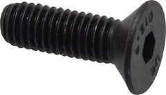 Unbrako - M5x0.80 Metric Coarse Hex Socket Drive, 90 to 92° Flat Screw - Grade 12.9 Alloy Steel, Black Oxide Finish, 16mm OAL - Makers Industrial Supply