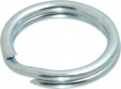 Made in USA - 0.526" ID, 0.67" OD, 0.105" Thick, Split Ring - Grade 2 Spring Steel, Zinc-Plated Finish - Makers Industrial Supply