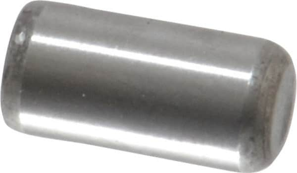 Unbrako - 1/4" Diam x 1/2" Pin Length Grade 8 Alloy Steel Oversized Dowel Pin - C 60 (Surface) & C 50-58 Hardness, 7,370 Lb Breaking Strength, 1 Beveled & 1 Rounded End - Makers Industrial Supply