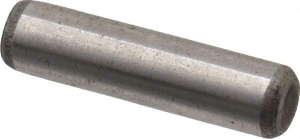 Unbrako - 1/4" Diam x 1" Pin Length Grade 8 Alloy Steel Oversized Dowel Pin - C 60 (Surface) & C 50-58 Hardness, 7,370 Lb Breaking Strength, 1 Beveled & 1 Rounded End - Makers Industrial Supply