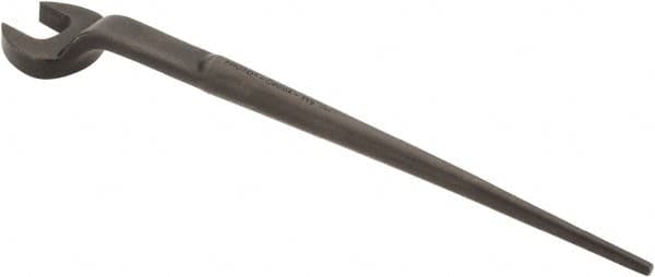 Proto - 1-1/2" Standard Spud Handle Open End Wrench - 19-1/2" OAL, Single End, Black Finish - Makers Industrial Supply