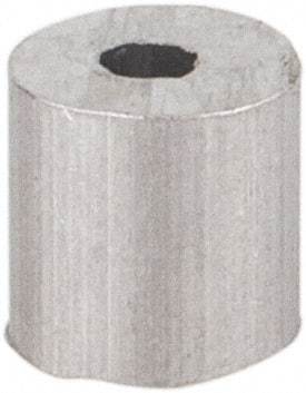 Value Collection - 1/16" Round Stop Compression Sleeve - Aluminum - Makers Industrial Supply