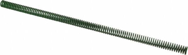 Associated Spring Raymond - 12.5mm Hole Diam, 6.3mm Rod Diam, 12" Free Length, Green Die Spring - 175 N Max Deflection, 125mm Max Deflection, Light Duty, Chromium Alloy Steel - Makers Industrial Supply