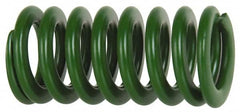 Associated Spring Raymond - 32mm Hole Diam, 16mm Rod Diam, 1-1/2" Free Length, Green Die Spring - Makers Industrial Supply