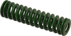 Associated Spring Raymond - 20mm Hole Diam, 10mm Rod Diam, 3" Free Length, Green Die Spring - 480 N Max Deflection, 30mm Max Deflection, Light Duty, Chromium Alloy Steel - Makers Industrial Supply