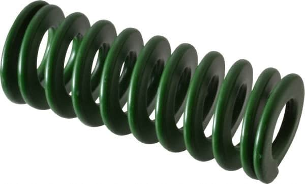 Associated Spring Raymond - 25mm Hole Diam, 12.5mm Rod Diam, 2-1/2" Free Length, Green Die Spring - 880 N Max Deflection, 25mm Max Deflection, Light Duty, Chromium Alloy Steel - Makers Industrial Supply