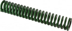 Associated Spring Raymond - 25mm Hole Diam, 12.5mm Rod Diam, 5-1/2" Free Length, Green Die Spring - 856.8 N Max Deflection, 56mm Max Deflection, Light Duty, Chromium Alloy Steel - Makers Industrial Supply