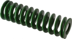 Associated Spring Raymond - 32mm Hole Diam, 16mm Rod Diam, 4" Free Length, Green Die Spring - 1312 N Max Deflection, 41mm Max Deflection, Light Duty, Chromium Alloy Steel - Makers Industrial Supply