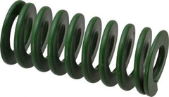 Associated Spring Raymond - 40mm Hole Diam, 20mm Rod Diam, 3-1/2" Free Length, Green Die Spring - 1785 N Max Deflection, 35mm Max Deflection, Light Duty, Chromium Alloy Steel - Makers Industrial Supply