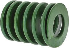 Associated Spring Raymond - 50mm Hole Diam, 25mm Rod Diam, 2-1/2" Free Length, Green Die Spring - 3900 N Max Deflection, 25mm Max Deflection, Light Duty, Chromium Alloy Steel - Makers Industrial Supply