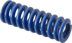 Associated Spring Raymond - 16mm Hole Diam, 8mm Rod Diam, 1-3/4" Free Length, Blue Die Spring - 501 N Max Deflection, 16.7mm Max Deflection, Medium Duty, Chromium Alloy Steel - Makers Industrial Supply