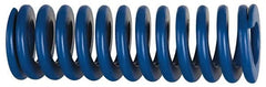 Associated Spring Raymond - 40mm Hole Diam, 20mm Rod Diam, 10" Free Length, Blue Die Spring - 2859.5 N Max Deflection, 95mm Max Deflection, Medium Duty, Chromium Alloy Steel - Makers Industrial Supply