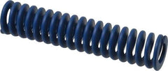 Associated Spring Raymond - 25mm Hole Diam, 12.5mm Rod Diam, 4-1/2" Free Length, Blue Die Spring - 1204 N Max Deflection, 43mm Max Deflection, Medium Duty, Chromium Alloy Steel - Makers Industrial Supply