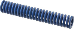 Associated Spring Raymond - 25mm Hole Diam, 12.5mm Rod Diam, 5-1/2" Free Length, Blue Die Spring - 1206.4 N Max Deflection, 52mm Max Deflection, Medium Duty, Chromium Alloy Steel - Makers Industrial Supply