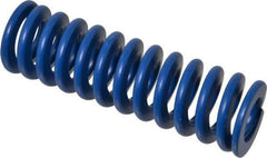 Associated Spring Raymond - 40mm Hole Diam, 20mm Rod Diam, 5" Free Length, Blue Die Spring - 3009.6001 N Max Deflection, 48mm Max Deflection, Medium Duty, Chromium Alloy Steel - Makers Industrial Supply