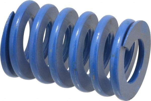 Associated Spring Raymond - 50mm Hole Diam, 25mm Rod Diam, 3" Free Length, Blue Die Spring - 4704 N Max Deflection, 28mm Max Deflection, Medium Duty, Chromium Alloy Steel - Makers Industrial Supply