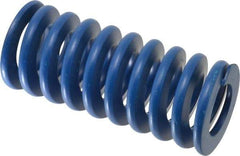 Associated Spring Raymond - 50mm Hole Diam, 25mm Rod Diam, 4-1/2" Free Length, Blue Die Spring - 4558 N Max Deflection, 43mm Max Deflection, Medium Duty, Chromium Alloy Steel - Makers Industrial Supply