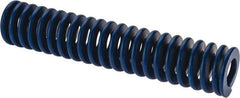 Associated Spring Raymond - 50mm Hole Diam, 25mm Rod Diam, 10" Free Length, Blue Die Spring - 4170.5 N Max Deflection, 95mm Max Deflection, Medium Duty, Chromium Alloy Steel - Makers Industrial Supply