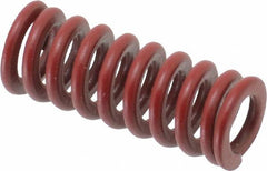 Associated Spring Raymond - 10mm Hole Diam, 5mm Rod Diam, 1" Free Length, Red Die Spring - 165.8 N Max Deflection, 7.5mm Max Deflection, Strong Duty, Chromium Alloy Steel - Makers Industrial Supply