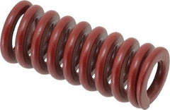 Associated Spring Raymond - 16mm Hole Diam, 8mm Rod Diam, 1-1/2" Free Length, Red Die Spring - 552.9 N Max Deflection, 11.4mm Max Deflection, Strong Duty, Chromium Alloy Steel - Makers Industrial Supply