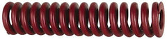 Associated Spring Raymond - 25mm Hole Diam, 12.5mm Rod Diam, 4-1/2" Free Length, Red Die Spring - 2275 N Max Deflection, 35mm Max Deflection, Strong Duty, Chromium Alloy Steel - Makers Industrial Supply