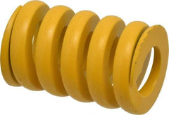 Associated Spring Raymond - 50mm Hole Diam, 25mm Rod Diam, 3-1/2" Free Length, Yellow Die Spring - 10868 N Max Deflection, 19mm Max Deflection, Extra Strong, Chromium Alloy Steel - Makers Industrial Supply