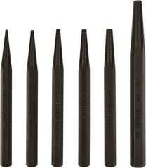 Mayhew - 6 Piece, 3/32 to 5/16", Starter Punch Set - Hex Shank, Steel, Comes in Pouch - Makers Industrial Supply