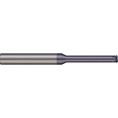 Micro 100 - Single Profile Thread Mills; Maximum Threads Per Inch: 80 ; Minimum Threads Per Inch: 56 ; Thread Type: Internal/External ; Minimum Nominal Diameter (Inch): #2 ; Cutting Diameter (Inch): 0.0600 ; Shank Diameter (Inch): 1/8 - Exact Industrial Supply