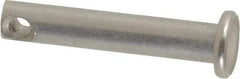 Made in USA - 3/16" Pin Diam, 1" OAL, Standard Clevis Pin - 3/32" Hole, 29/32" Usable Length, Uncoated Stainless Steel - Makers Industrial Supply