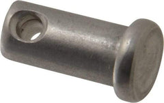 Made in USA - 3/8" Pin Diam, 3/4" OAL, Standard Clevis Pin - 5/32" Hole, 19/32" Usable Length, Uncoated Stainless Steel - Makers Industrial Supply