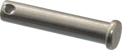 Bee Leitzke - 3/8" Pin Diam, 1-7/8" OAL, Standard Clevis Pin - 5/32" Hole, 1-41/64" Usable Length, Uncoated Stainless Steel - Makers Industrial Supply