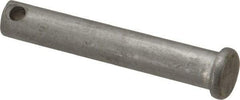 Made in USA - 3/8" Pin Diam, 2-1/4" OAL, Standard Clevis Pin - 5/32" Hole, 2-3/32" Usable Length, Uncoated Stainless Steel - Makers Industrial Supply