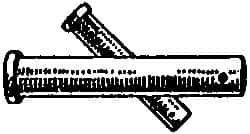 Made in USA - 3/4" Pin Diam, 3-3/4" OAL, Standard Clevis Pin - 5/32" Hole, 3-19/32" Usable Length, Zinc-Plated Steel - Makers Industrial Supply