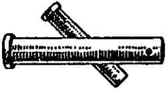 Made in USA - 3/4" Pin Diam, 3-3/4" OAL, Standard Clevis Pin - 5/32" Hole, 3-19/32" Usable Length, Zinc-Plated Steel - Makers Industrial Supply