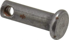 Made in USA - 3/16" Pin Diam, 19/32" OAL, Standard Clevis Pin - 3/32" Hole, 1/2" Usable Length, Uncoated Steel - Makers Industrial Supply