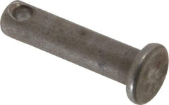 Made in USA - 3/16" Pin Diam, 3/4" OAL, Standard Clevis Pin - 3/32" Hole, 21/32" Usable Length, Uncoated Steel - Makers Industrial Supply