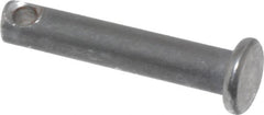 Made in USA - 3/16" Pin Diam, 1" OAL, Standard Clevis Pin - 3/32" Hole, 29/32" Usable Length, Uncoated Steel - Makers Industrial Supply