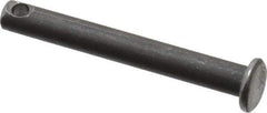 Made in USA - 3/16" Pin Diam, 1-1/2" OAL, Standard Clevis Pin - 3/32" Hole, 1-13/32" Usable Length, Uncoated Steel - Makers Industrial Supply