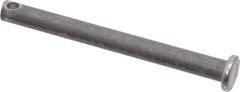 Made in USA - 3/16" Pin Diam, 2" OAL, Standard Clevis Pin - 3/32" Hole, 1-29/32" Usable Length, Uncoated Steel - Makers Industrial Supply