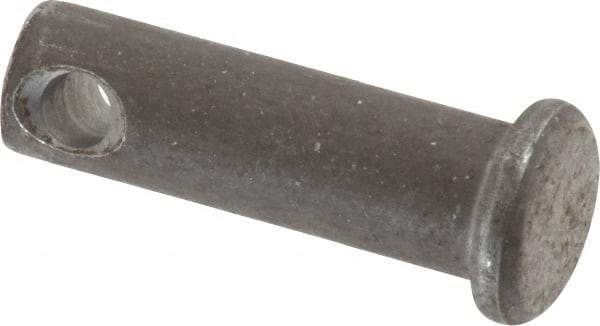 Made in USA - 5/16" Pin Diam, 1" OAL, Standard Clevis Pin - 9/64" Hole, 55/64" Usable Length, Uncoated Steel - Makers Industrial Supply